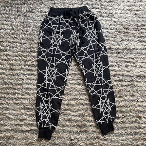 Geometric Black and White Joggers